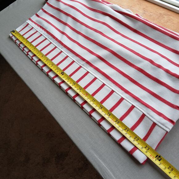 Jane + Delancey French Terry Hooded Top XL lace-up V-neck red striped unisex - Picture 11 of 15